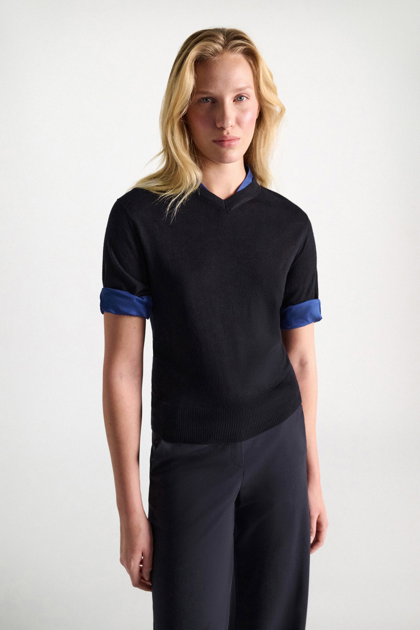 Dorothee Schumacher | Chic Merino Pullover Ink and Midnight