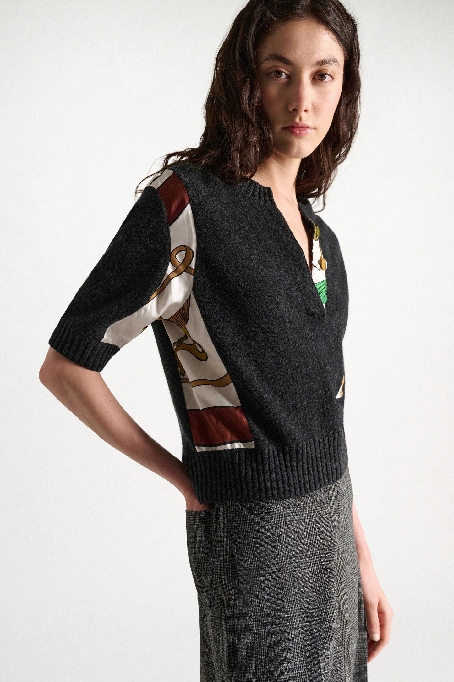 Dorothee Schumacher | Foulard Statements Pullover Brown Ribbon Scarf