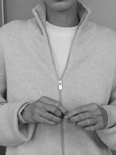 Afbeelding in Gallery-weergave laden, Herman | Zip-Up Cardigan Grey Melange