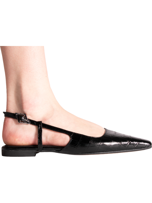 Cara Rosa | Slingbacks Black Croco