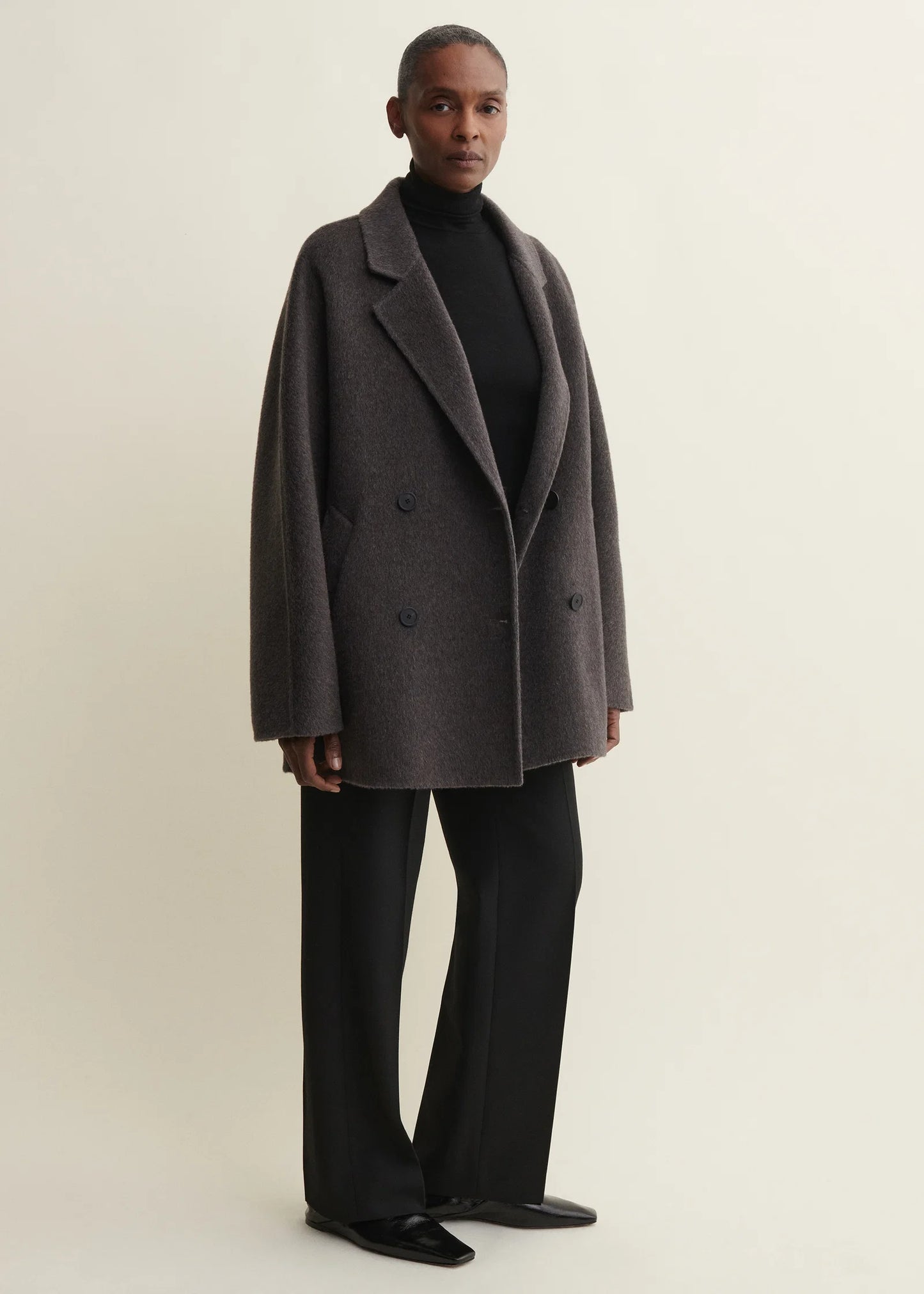 Arma | Aurea Coat Hairy Wool Grey Taupe