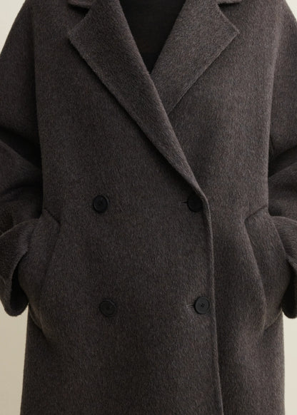 Arma | Aurea Coat Hairy Wool Grey Taupe