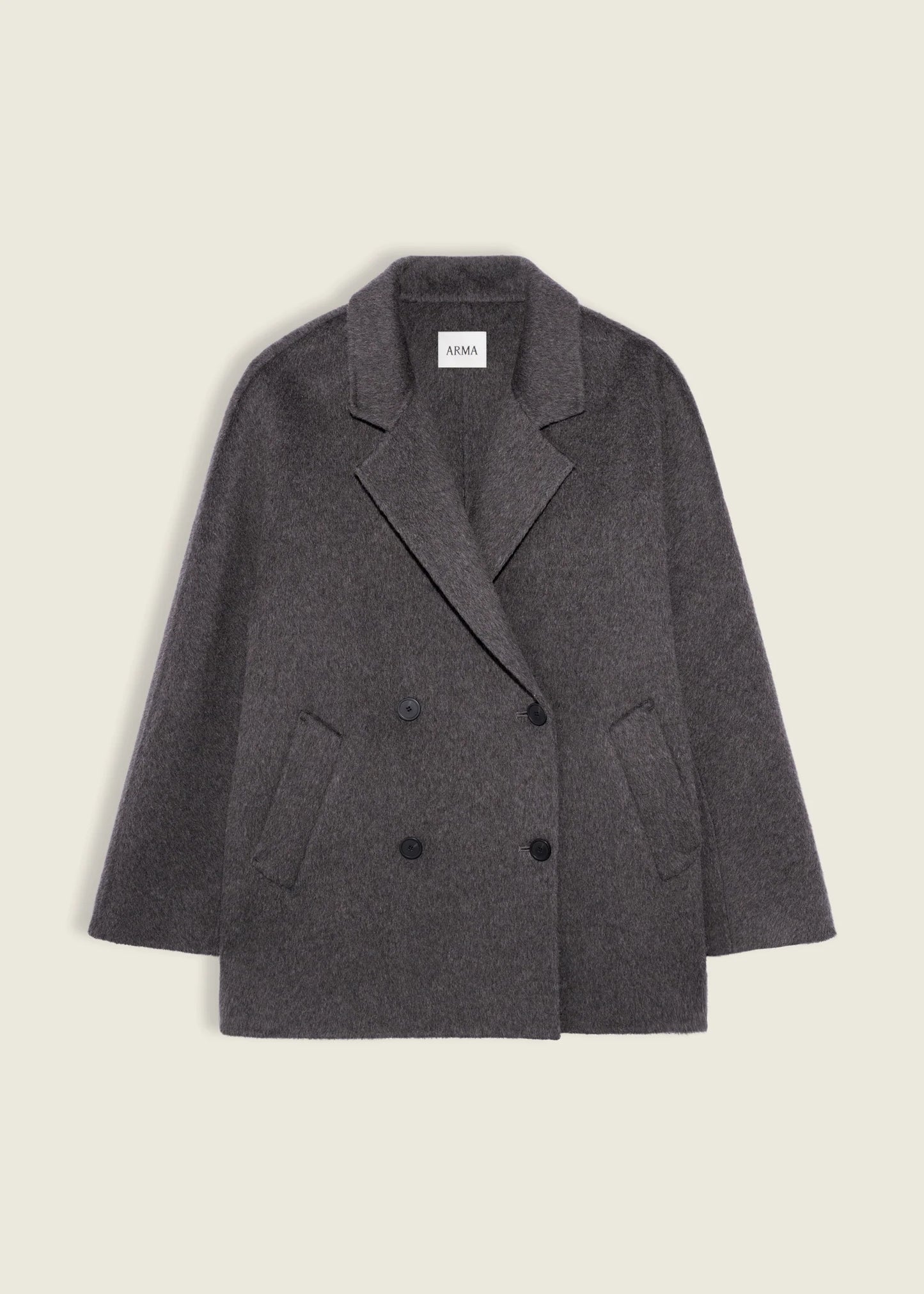 Arma | Aurea Coat Hairy Wool Grey Taupe