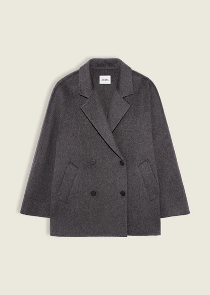 Arma | Aurea Coat Hairy Wool Grey Taupe