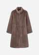 Studio AR | Freja Coat Faux Mink Pebble