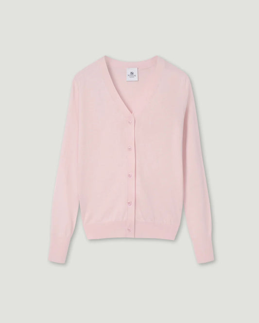 Nonchi | The Amélie Silk Cardigan Bare Rose