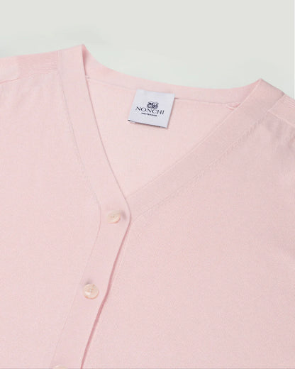 Nonchi | The Amélie Silk Cardigan Bare Rose