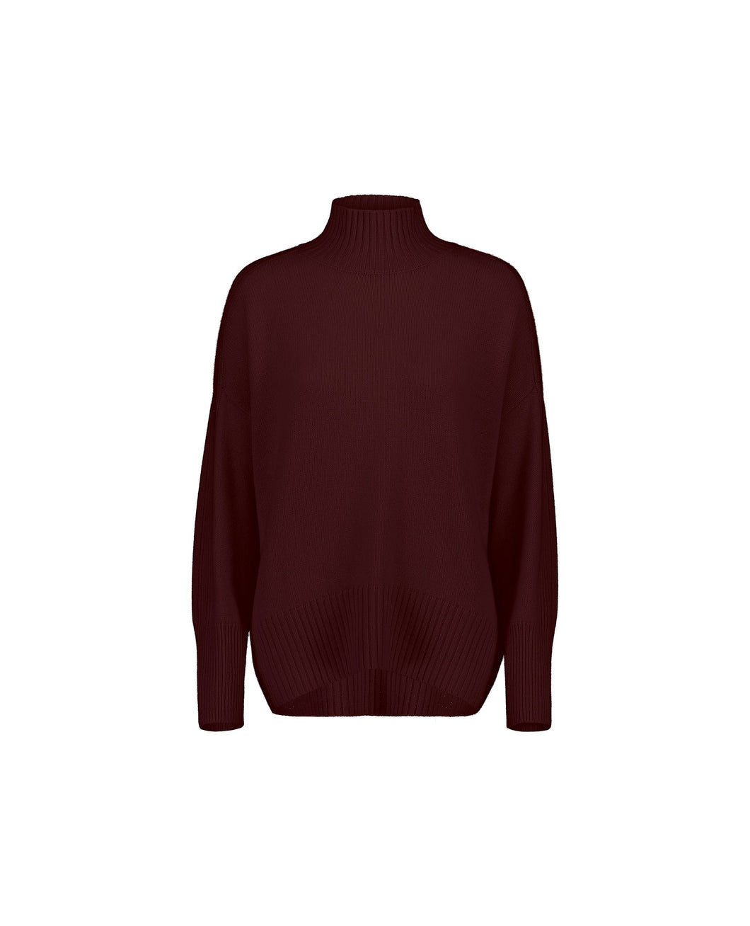 Allude Mockneck Sweater Burgundi