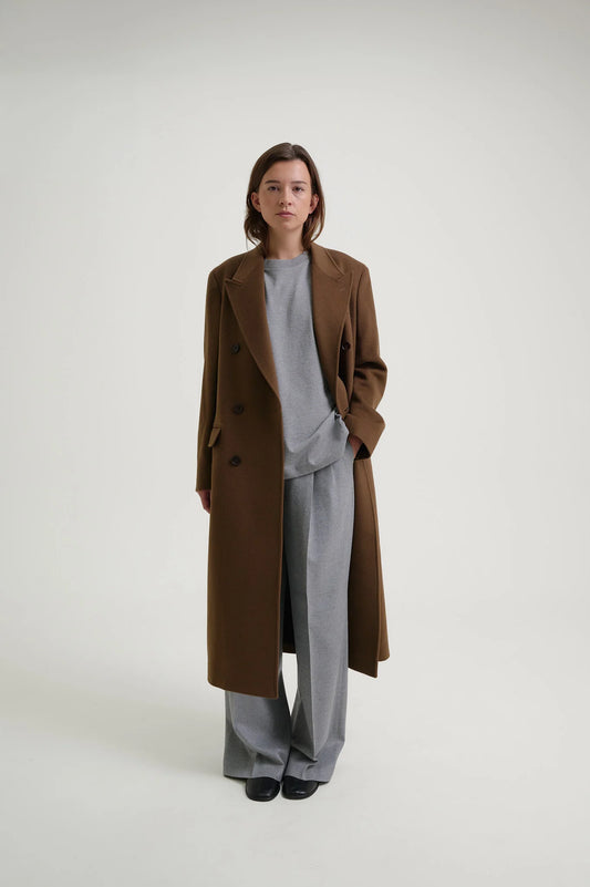 Herman | Double Breasted Coat Tabacco
