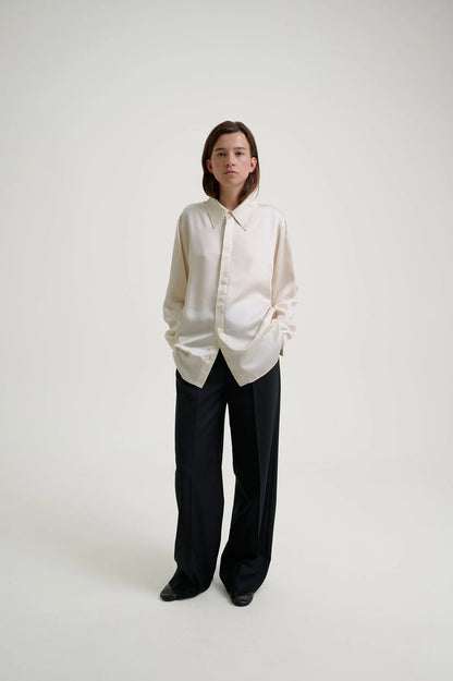 Herman | High Collar Shirt Cream