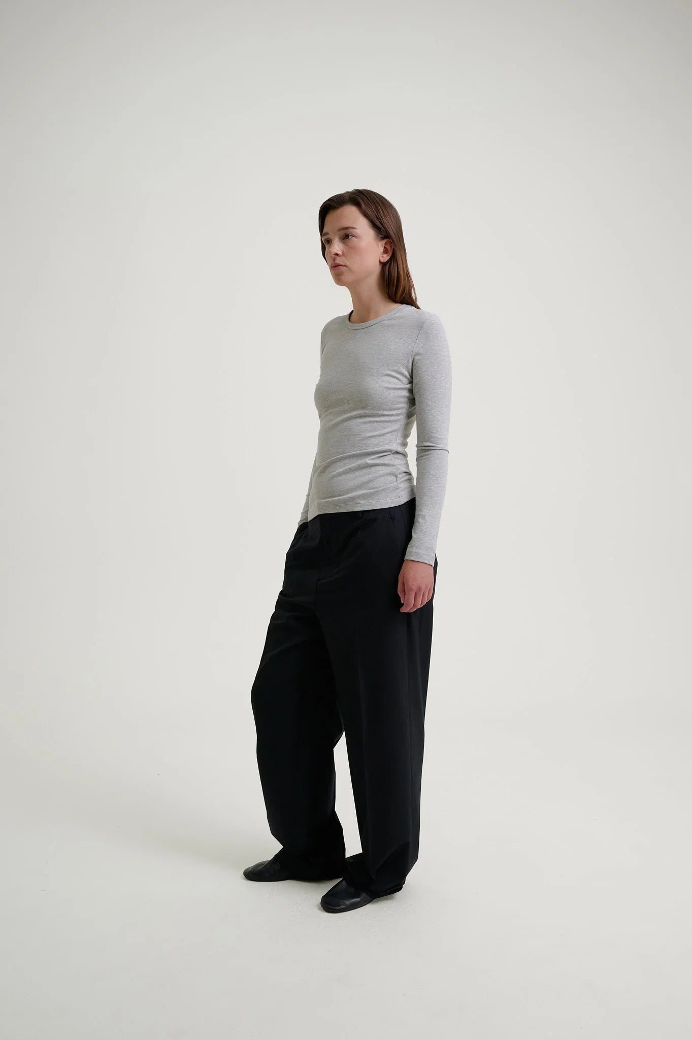 Herman | Fitted Long Sleeve Heather Grey