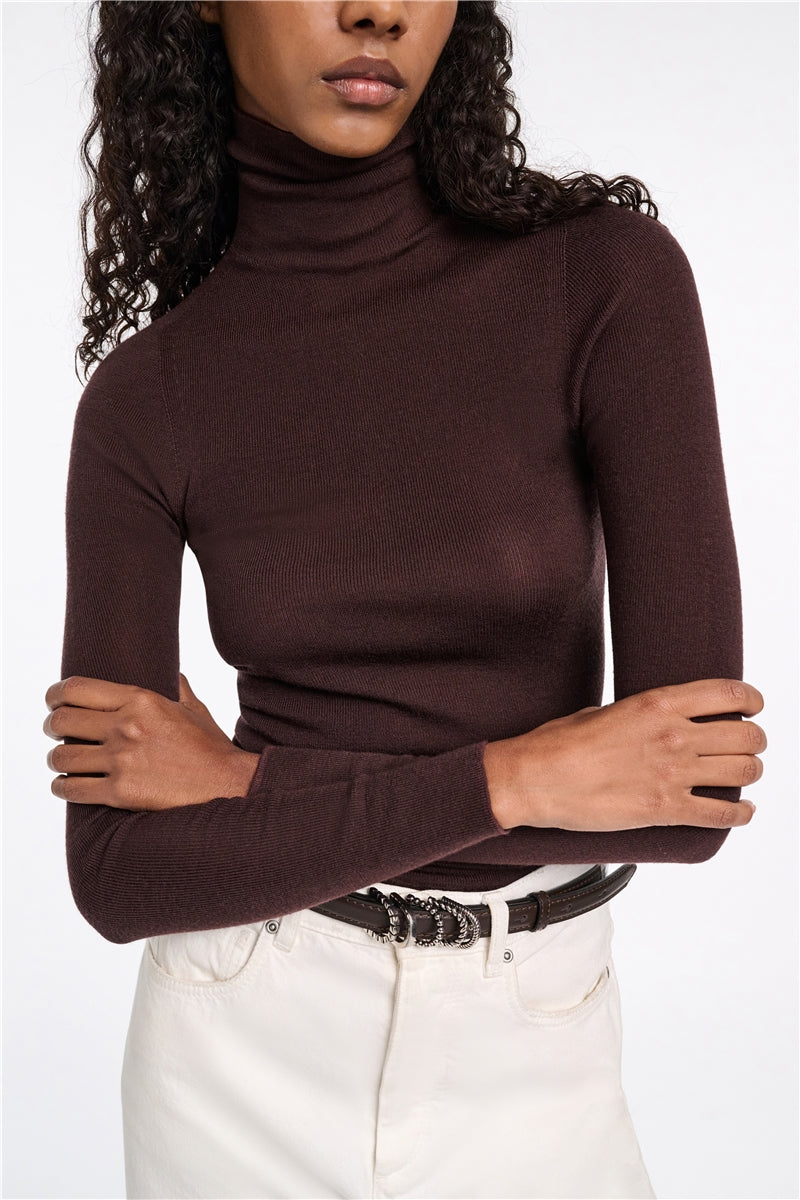 Dorothee Schumacher | Merino Wool Pullover Dark Brown