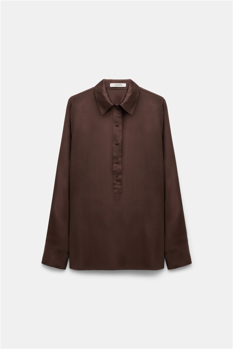 Dorothee Schumacher | Blouse Silk Dark Brown