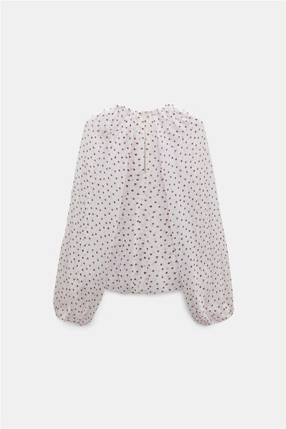 Dorothee Schumacher | Dancing Dots Blouse Small Bordeaux Dots