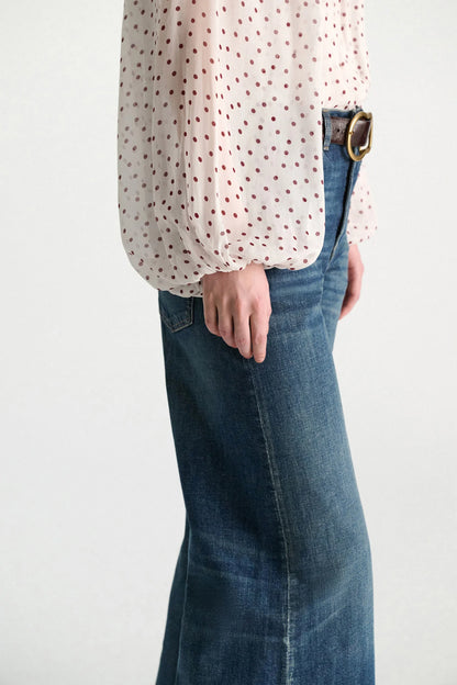 Dorothee Schumacher | Dancing Dots Blouse Small Bordeaux Dots