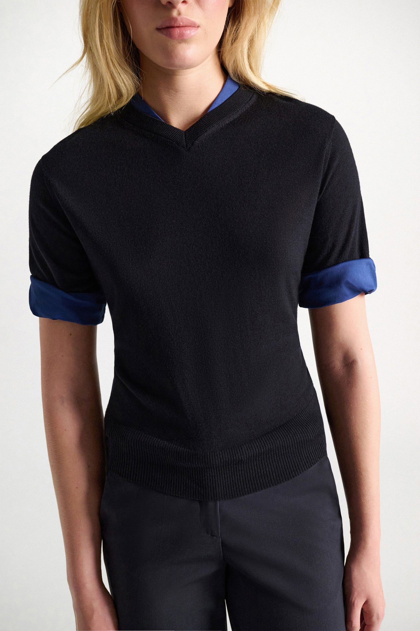Dorothee Schumacher | Chic Merino Pullover Ink and Midnight