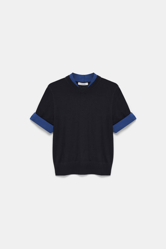 Dorothee Schumacher | Chic Merino Pullover Ink and Midnight