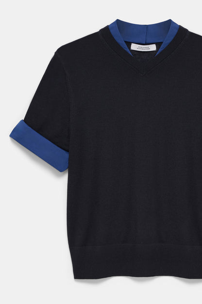 Dorothee Schumacher | Chic Merino Pullover Ink and Midnight