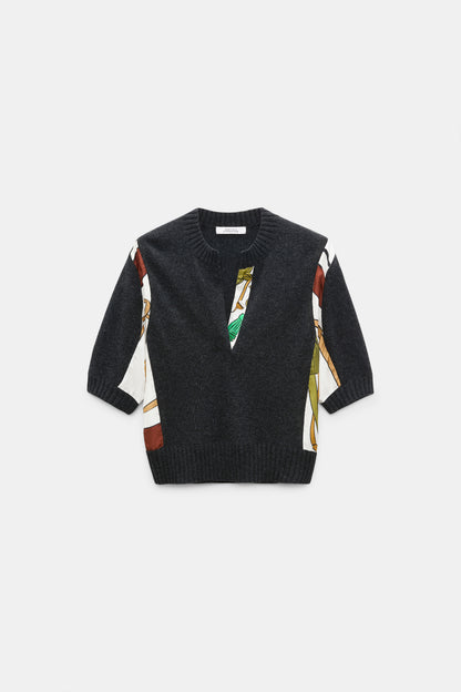 Dorothee Schumacher | Foulard Statements Pullover Brown Ribbon Scarf