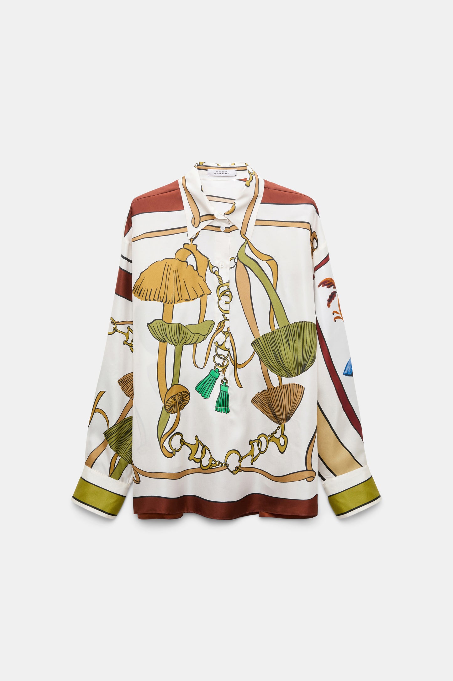 Dorothee Schumacher | Cosmic Funghi Blouse Brown Ribbon Scarf