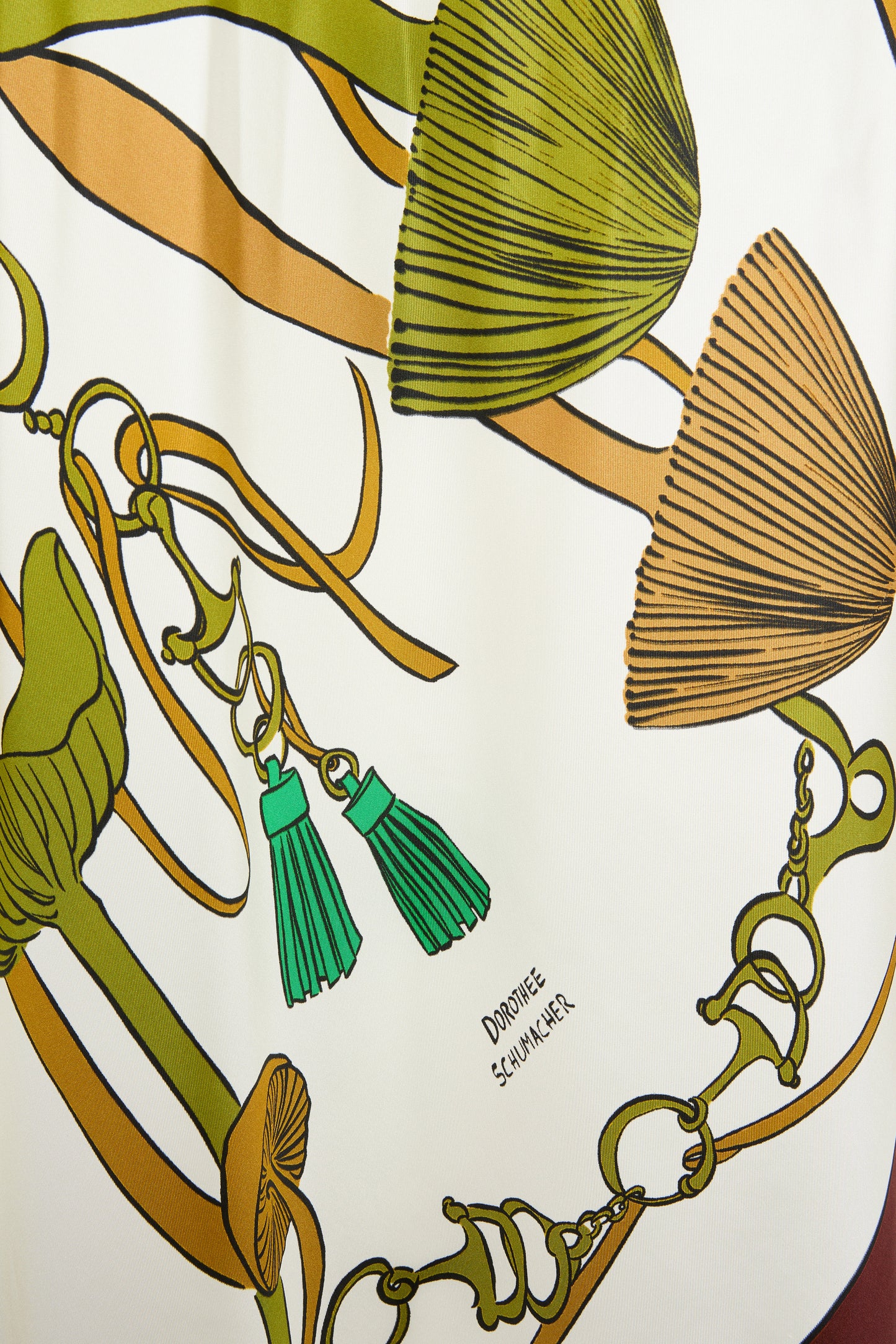 Dorothee Schumacher | Cosmic Funghi Scarf Top Brown Ribbon Scarf