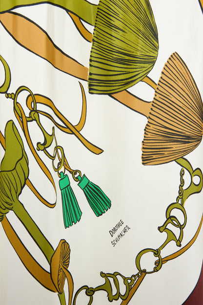 Dorothee Schumacher | Cosmic Funghi Scarf Top Brown Ribbon Scarf