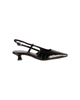 Cara Rosa | Anguilla Slingbacks Embossed Leather Black