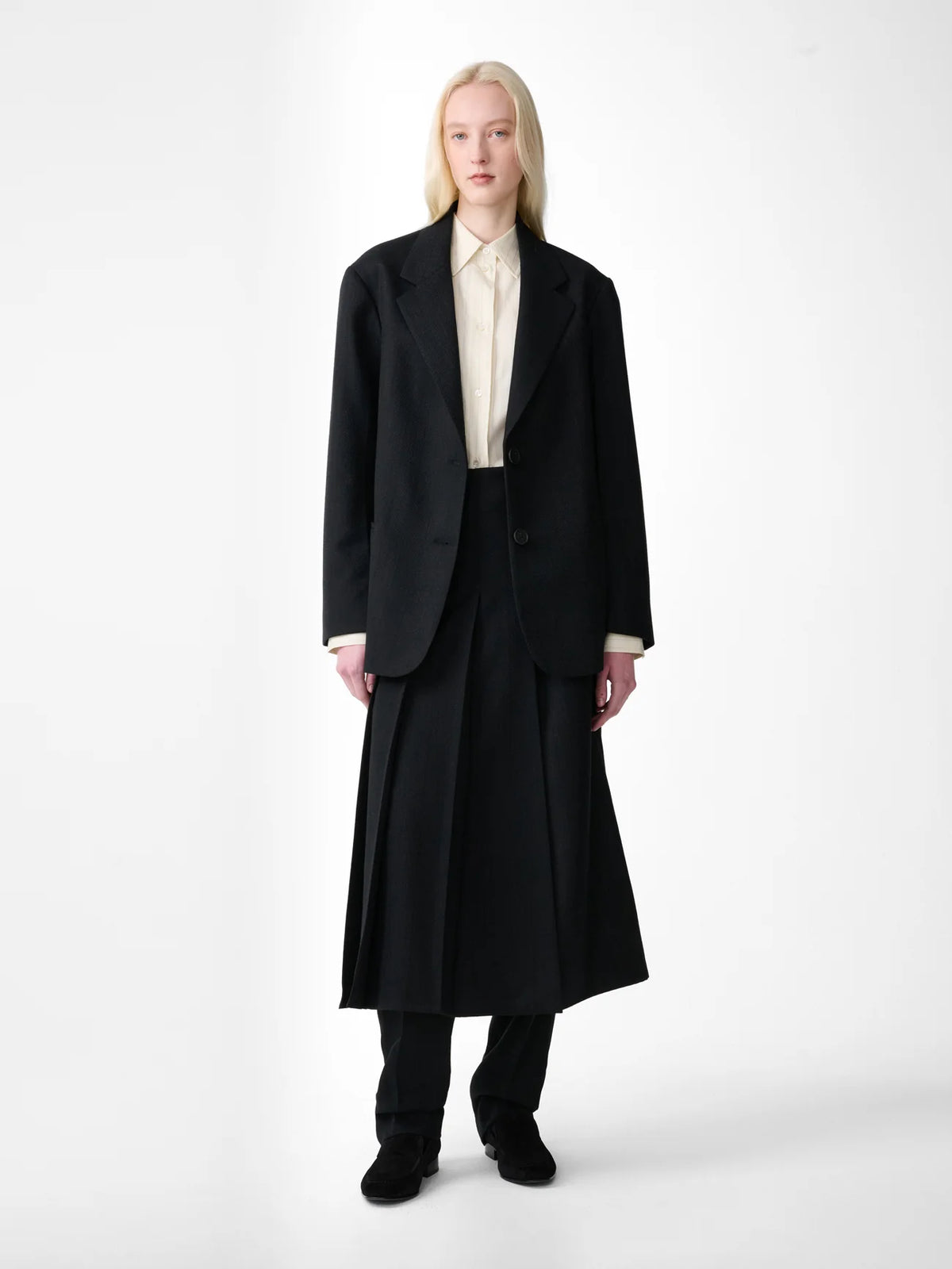 Studio Nicholson | Fuse Asymmetric Kilt Skirt Flint