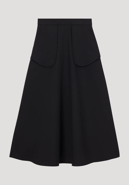Róhe Pocket Skirt Black