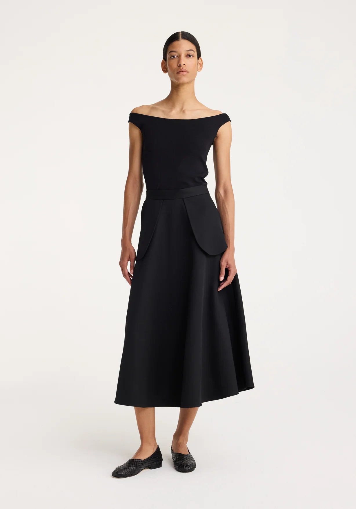 Róhe Pocket Skirt Black