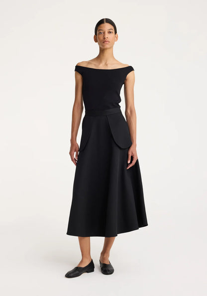 Róhe Pocket Skirt Black