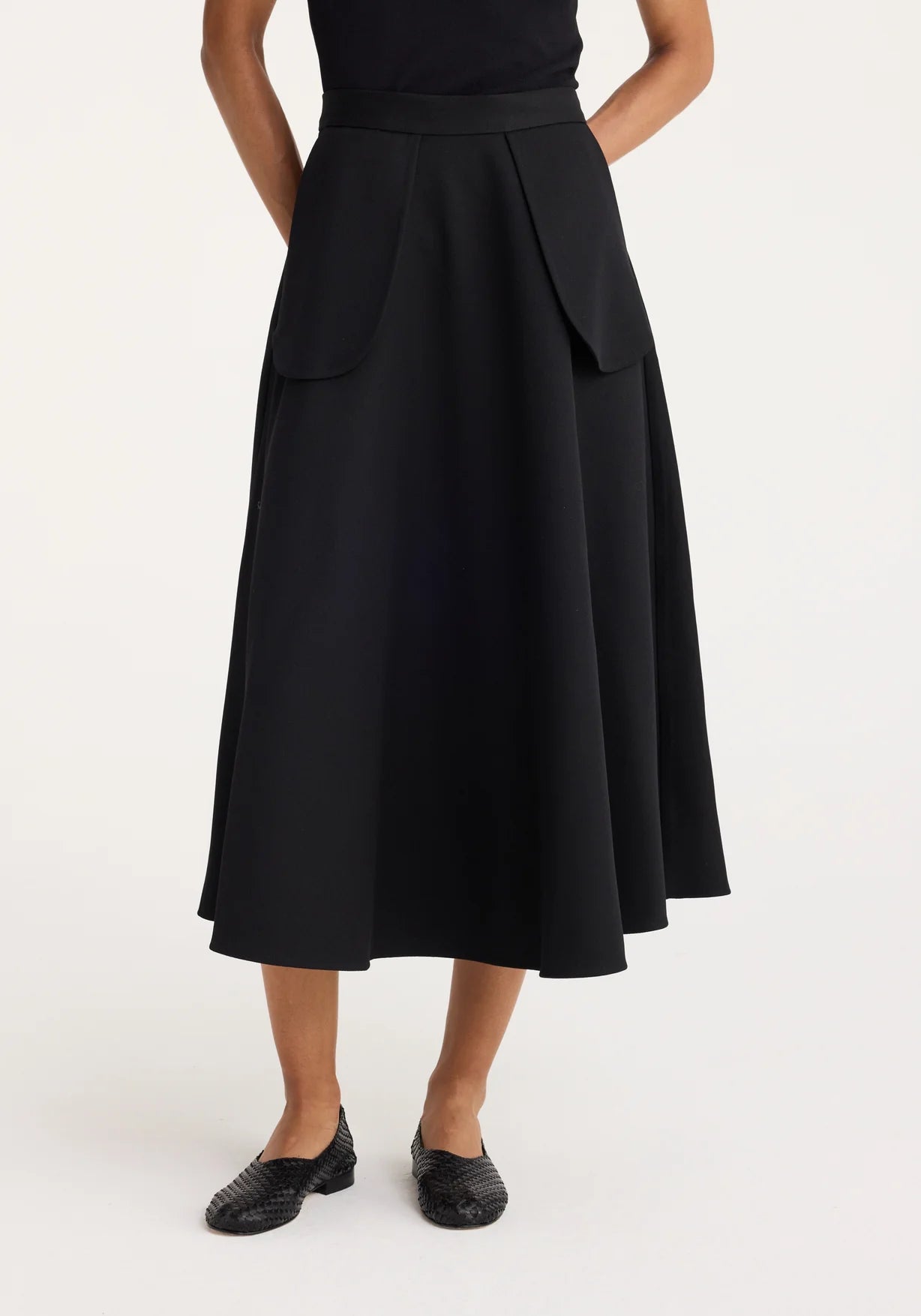 Róhe Pocket Skirt Black