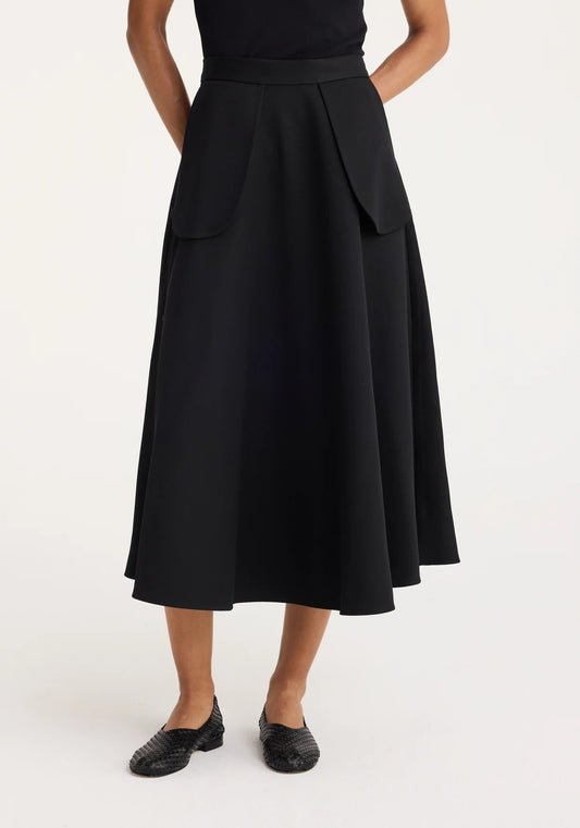 Róhe Pocket Skirt Black
