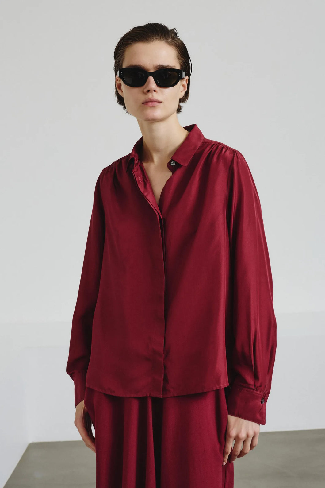 Pomandère | Silk Shirt Red