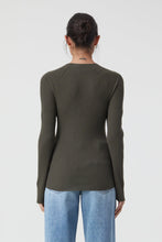 Afbeelding in Gallery-weergave laden, Closed Crew Neck Long Sleeve Army Green
