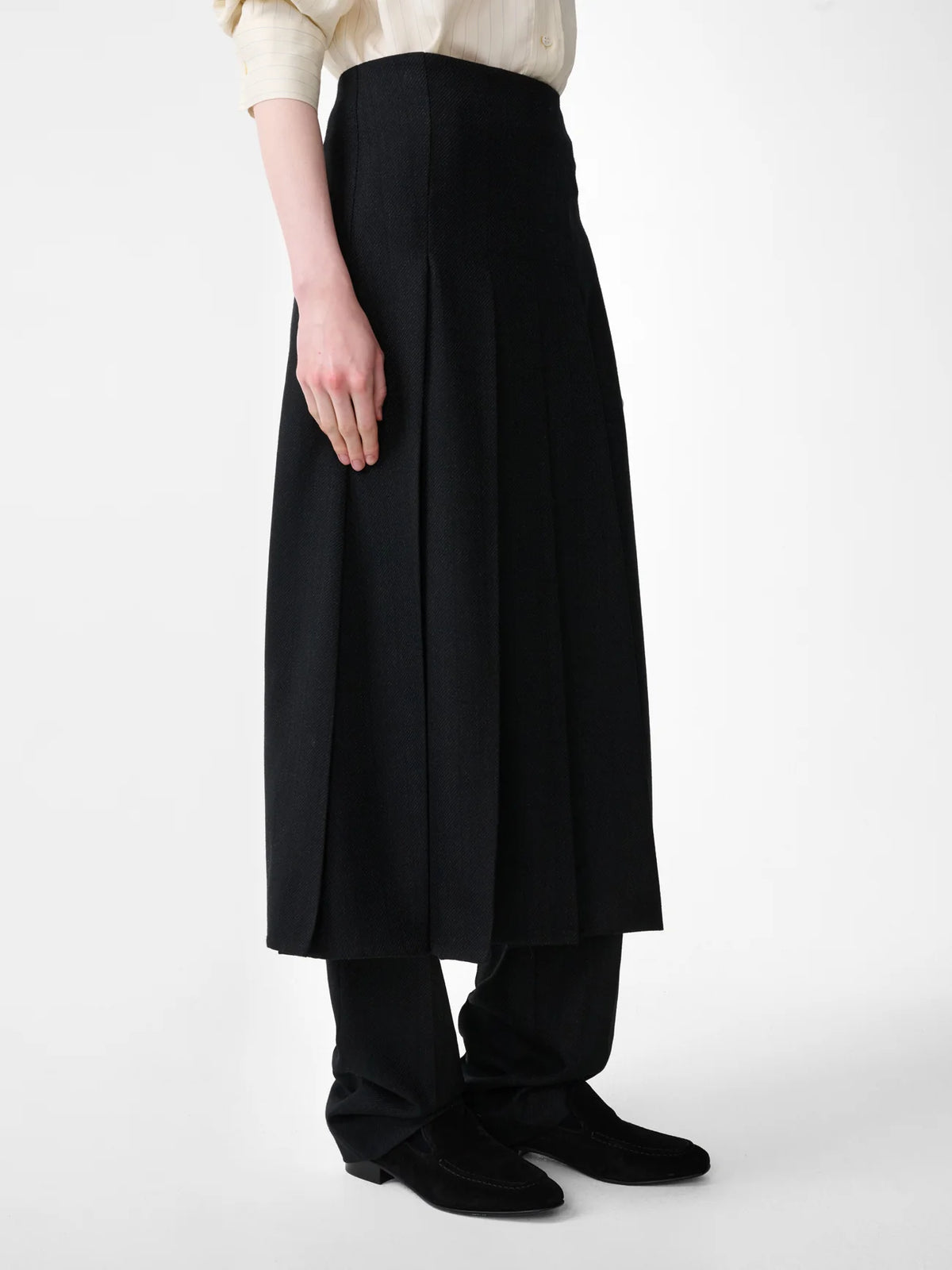 Studio Nicholson | Fuse Asymmetric Kilt Skirt Flint