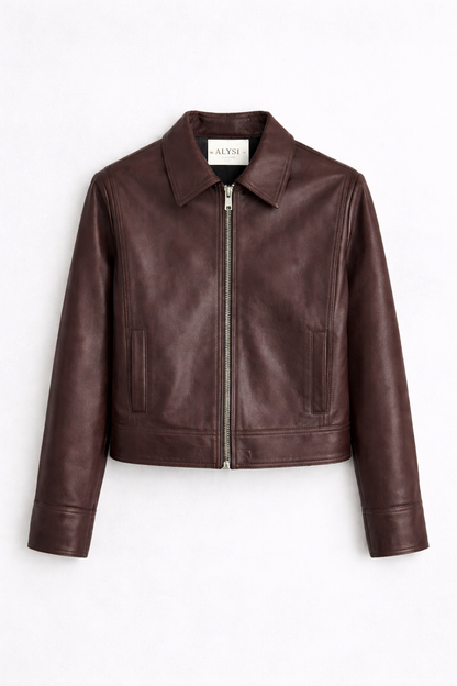 Alysi | Jacket Leather Wine Red