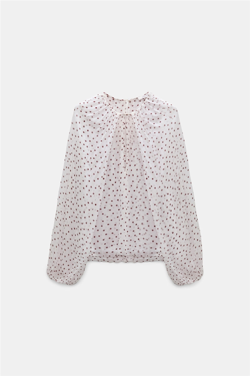 Dorothee Schumacher | Dancing Dots Blouse Small Bordeaux Dots