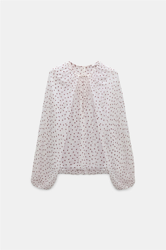 Dorothee Schumacher | Dancing Dots Blouse Small Bordeaux Dots
