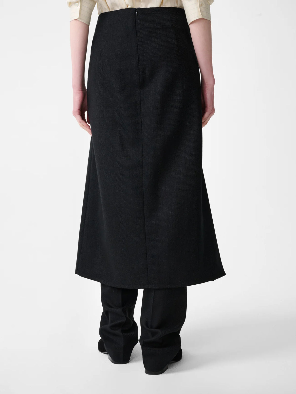Studio Nicholson | Fuse Asymmetric Kilt Skirt Flint