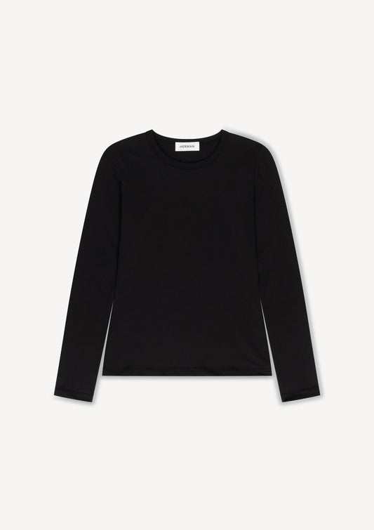 Herman | Fitted Long Sleeve Heather Black