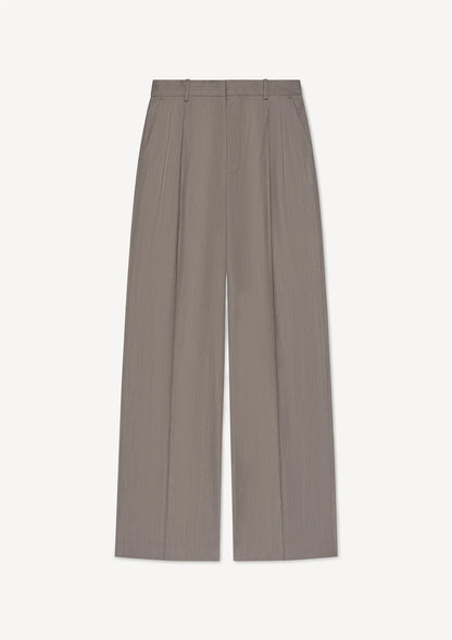 Herman | Pleated Trousers Wool Mocha
