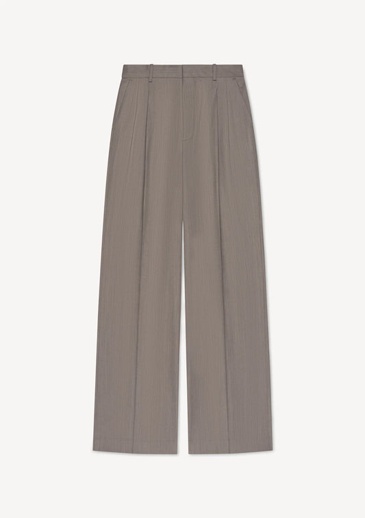 Herman | Pleated Trousers Wool Mocha