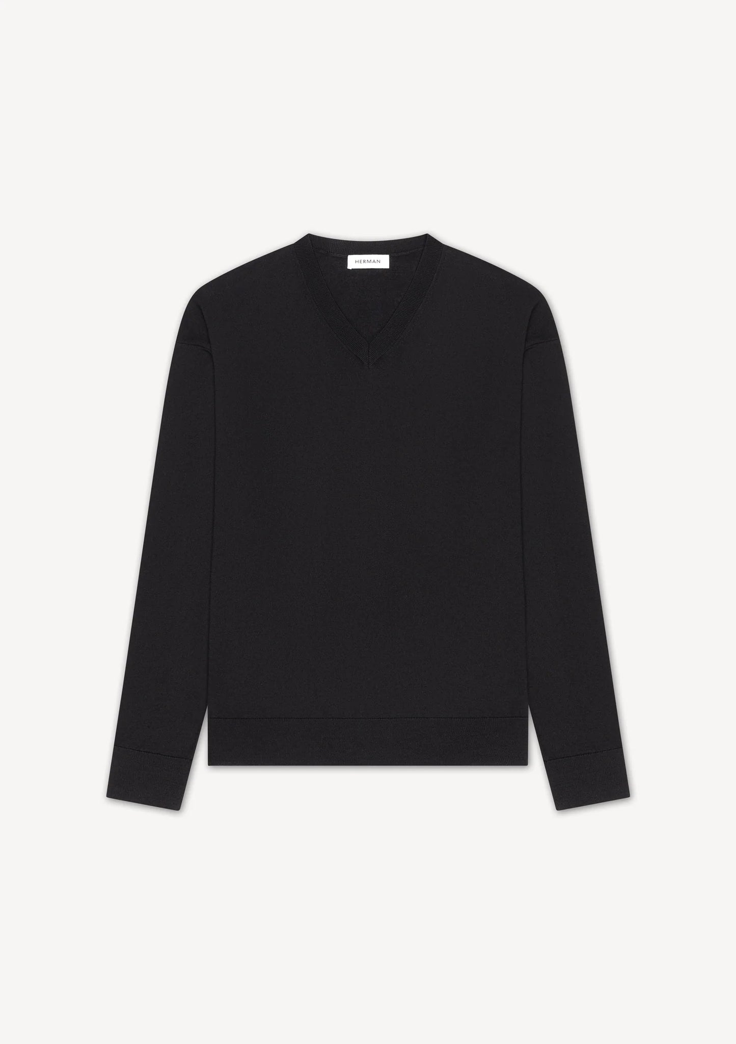 Herman | Easy V-neck Knit Black