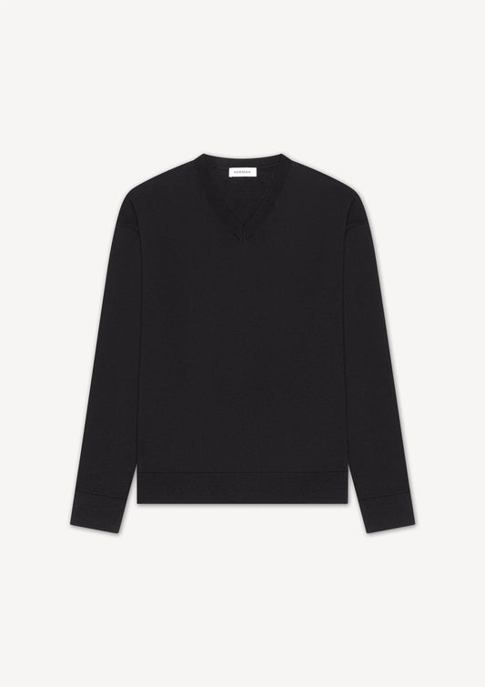 Herman | Easy V-neck Knit Black