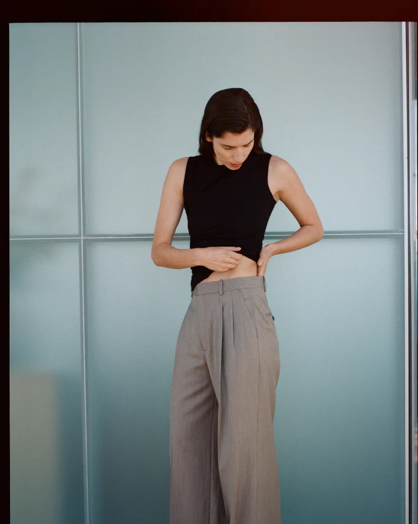 Herman Pleated Trouser Wool Mocha