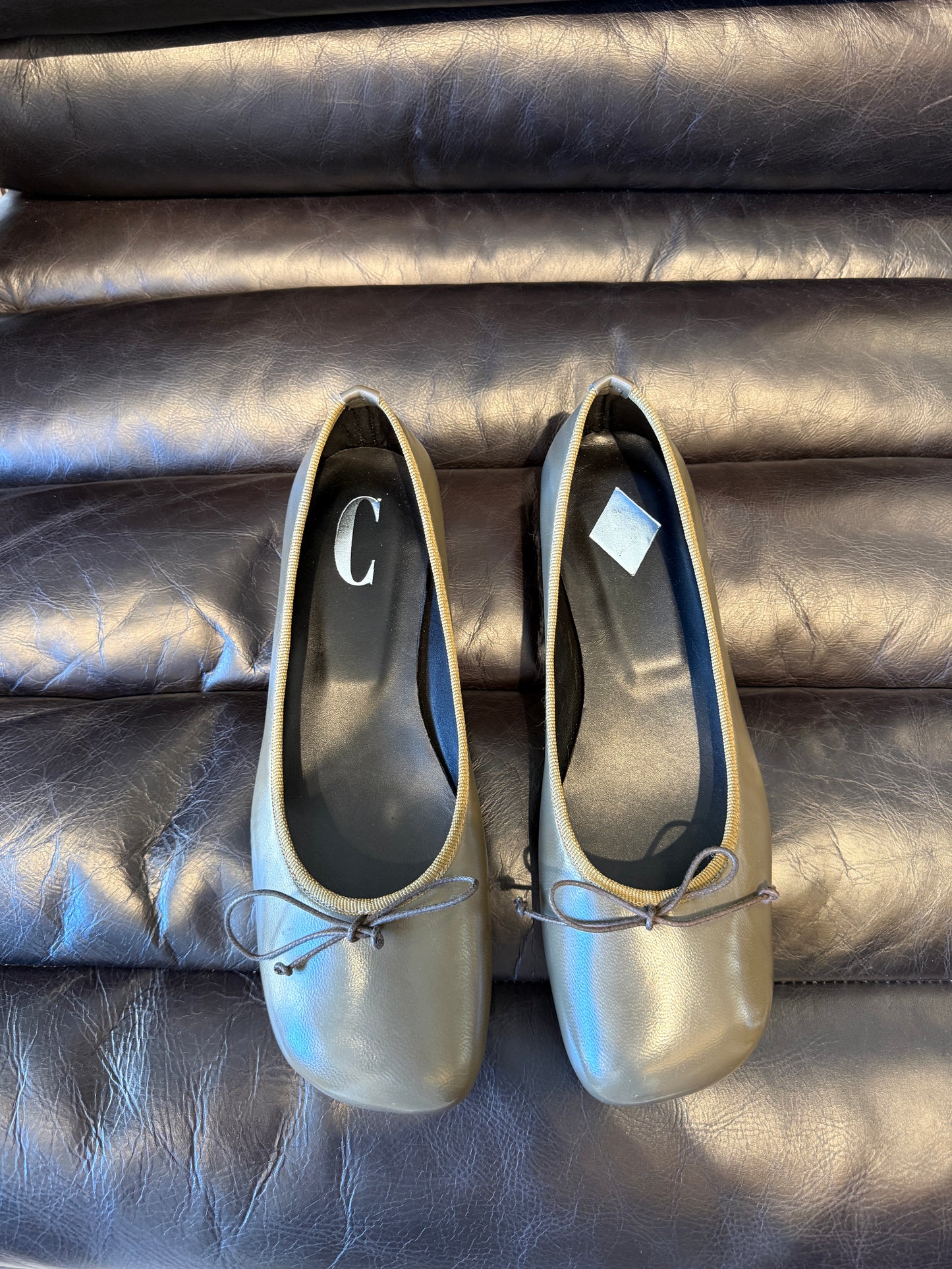 Cara Rosa | Olly Ballerina Nappa Leather Khaki