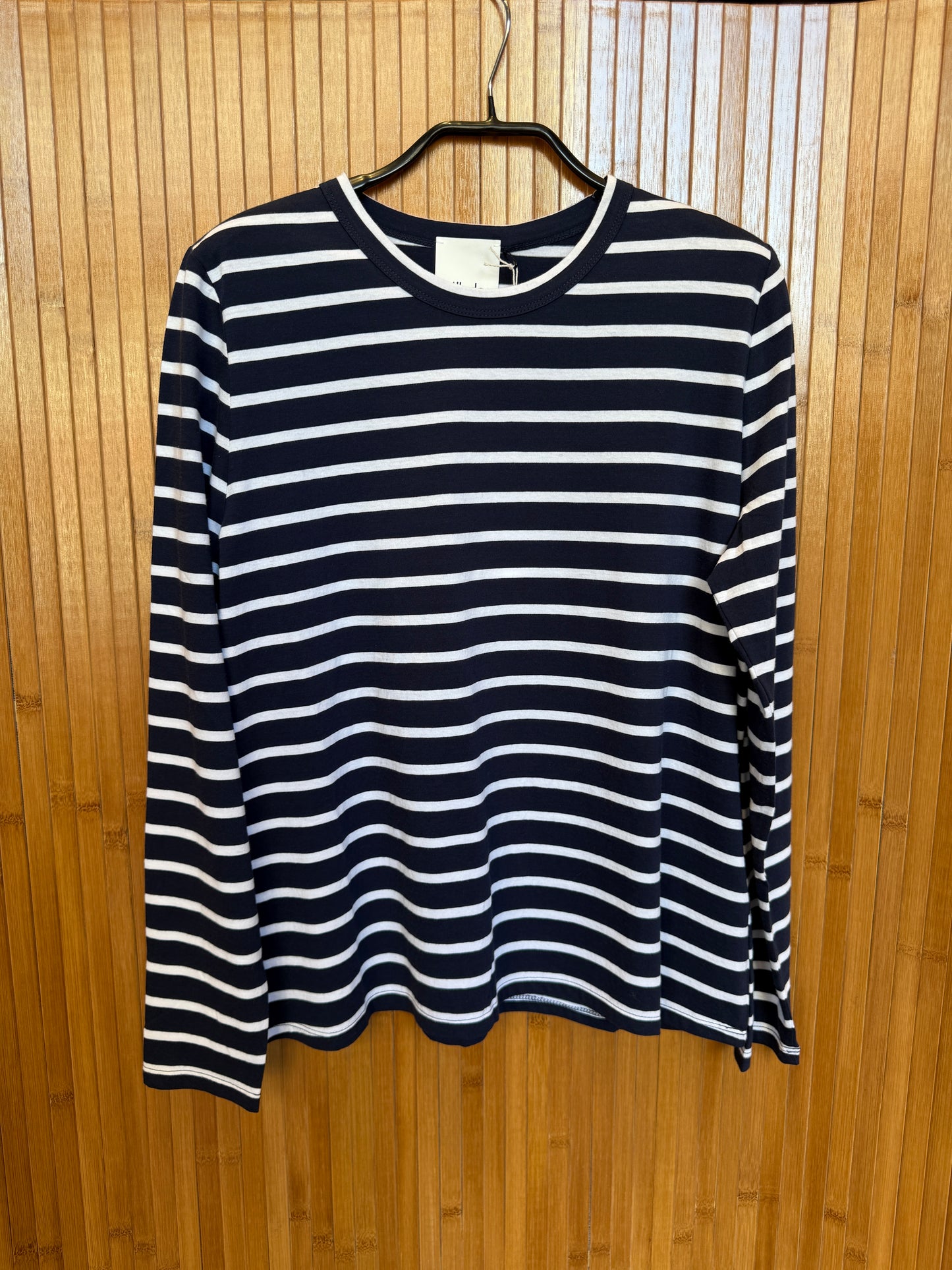 Allude | T-shirt Stripe Navy Long Sleeve