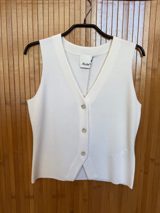 Allude | Knit Gilet White