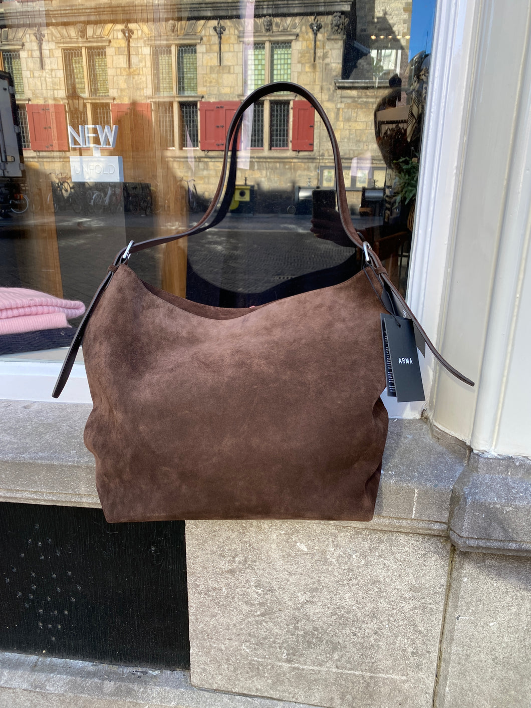 Arma | Suede Bag Dark Brown
